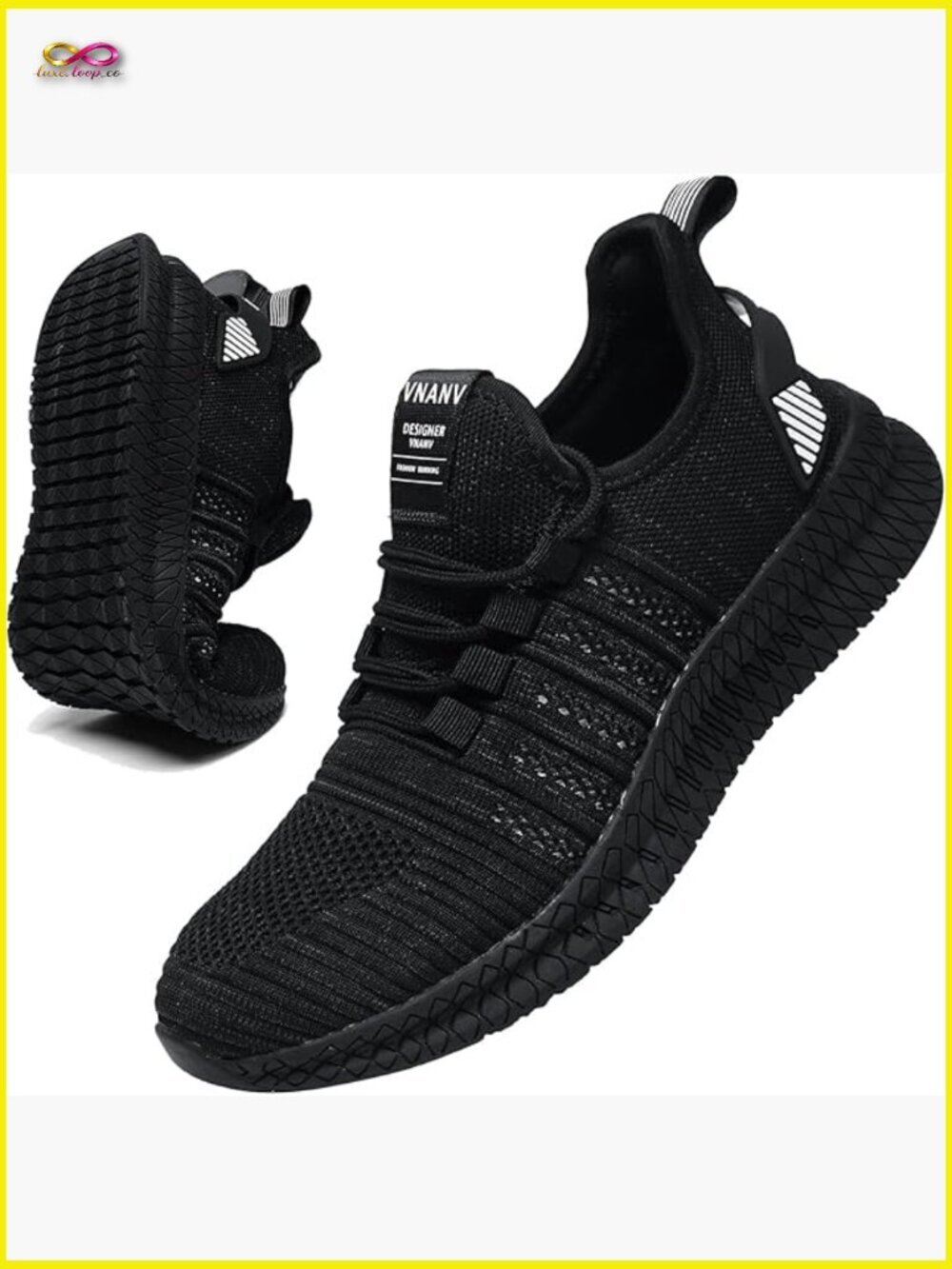 Mens Slip On Walking Shoes Lightweight Breathable Non Slip Running Athletic